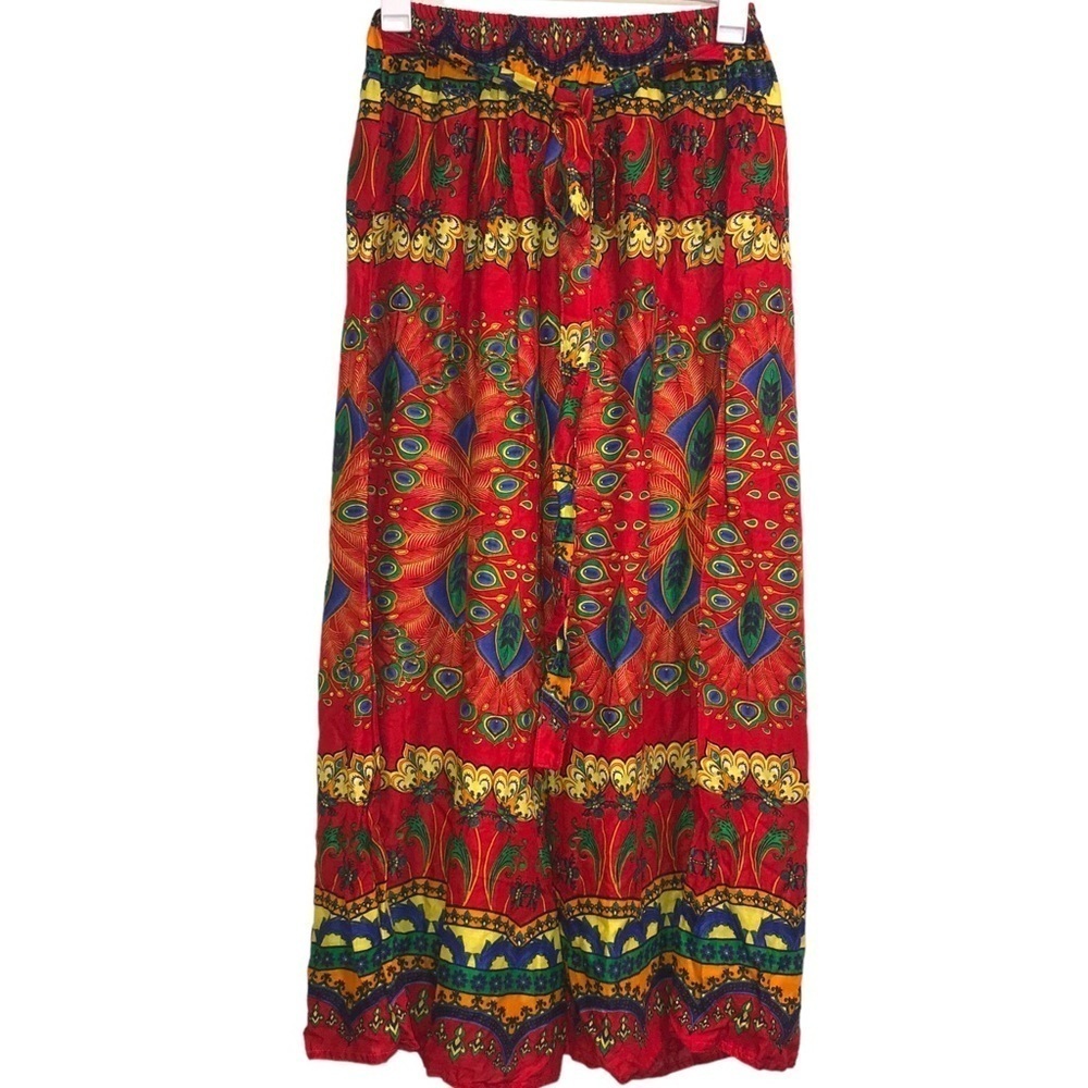 Camaroha Sutra Goddess Wide Leg Pant Colorful Casual Lounge Woman’s Size Medium